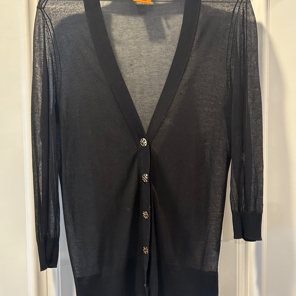 Tory Burch Sheer black Cardigan